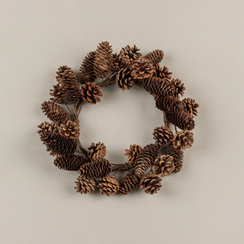 14" PINECONE CANDLE RING