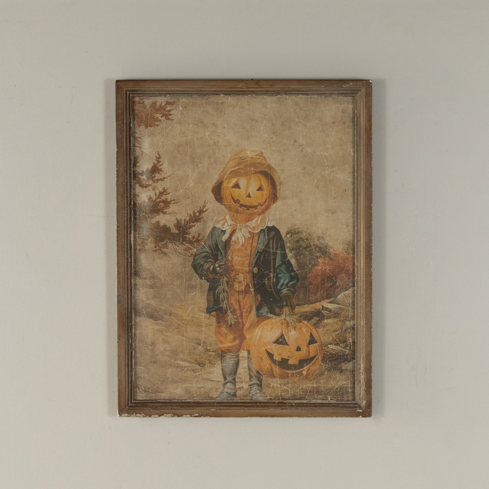 FRAMED PUMPKIN BOY PRINT