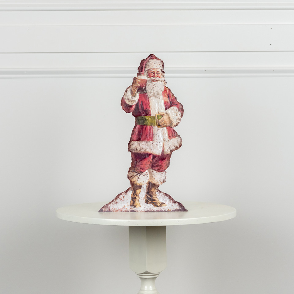 18" CHEERFUL SANTA METAL DUMMY BOARD