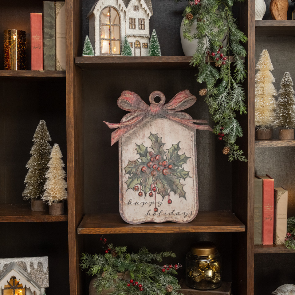 18" HAPPY HOLIDAYS METAL DUMMY BOARD