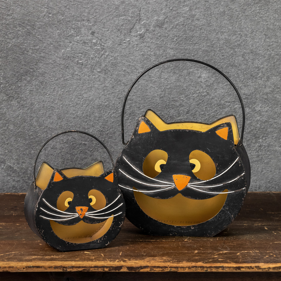 10.75" VINTAGE BLACK CAT BUCKET