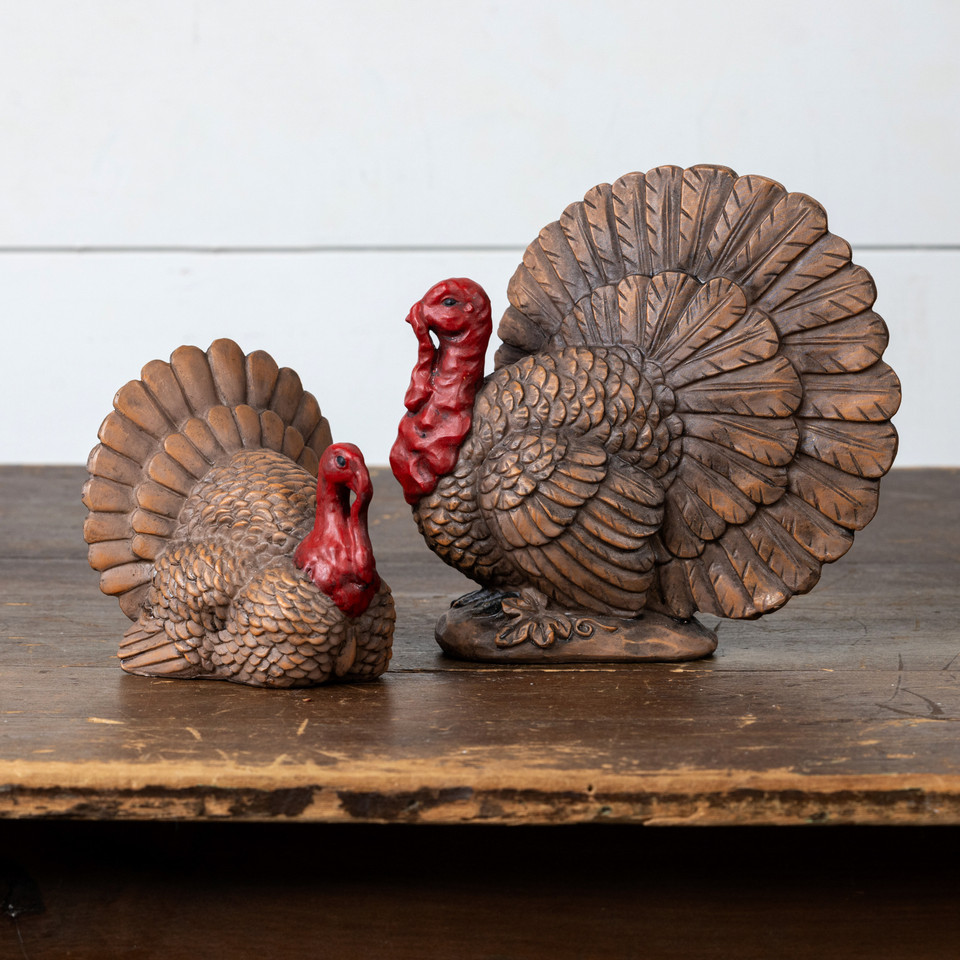 5" BROWN & RED TABLETOP TURKEY
