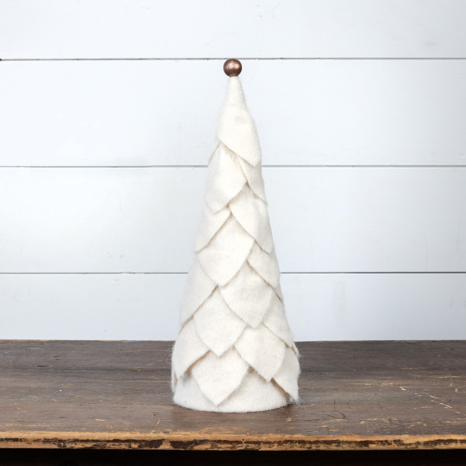 18" CREAM FELT TREE