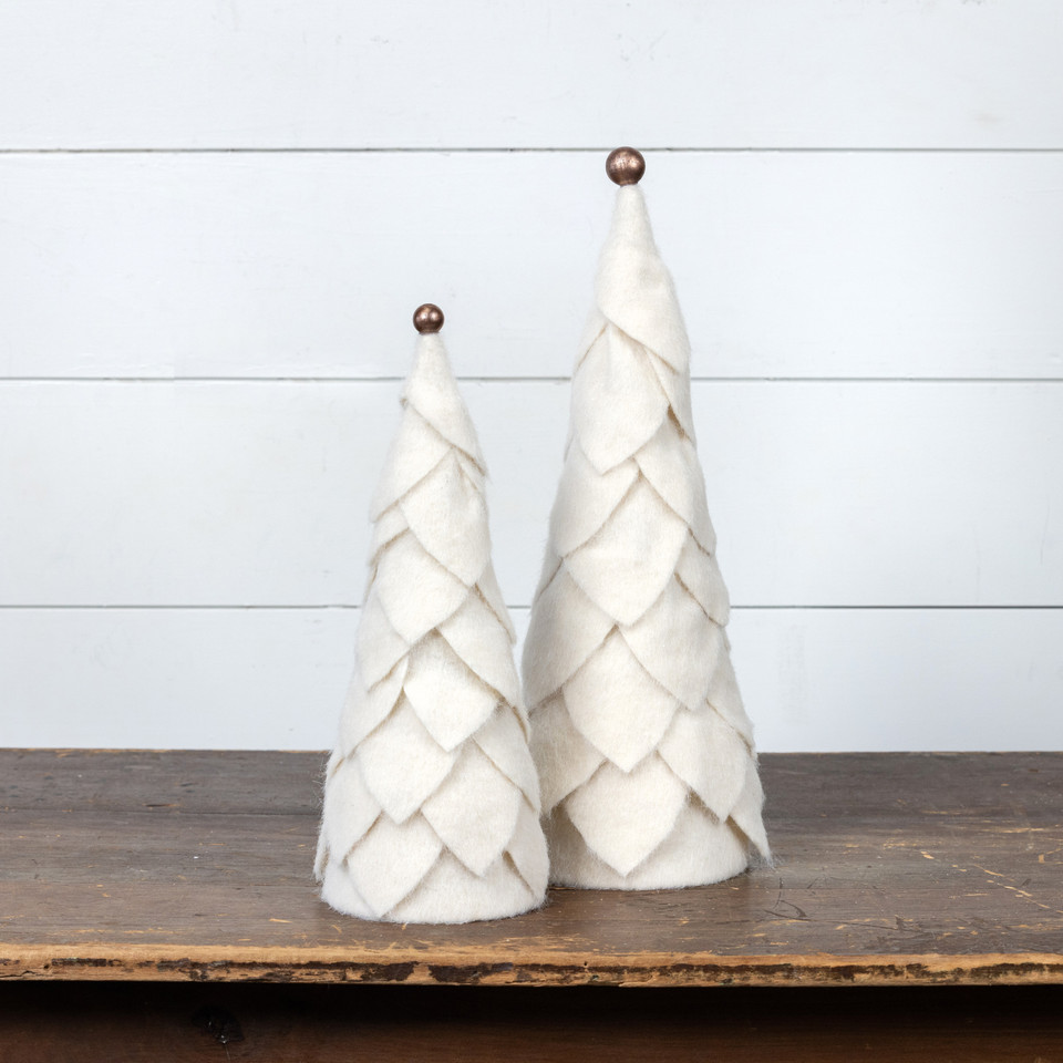 18" CREAM FELT TREE