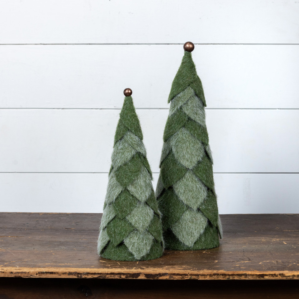 14.25" GREEN FELT TREE