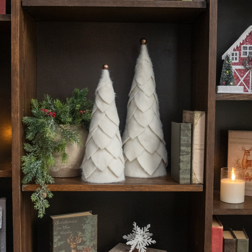14.25" CREAM FELT TREE