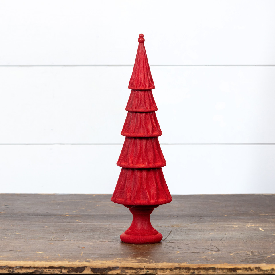 14.75" RED LAYERED TREE