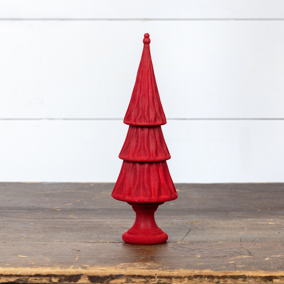 11.5" RED LAYERED TREE