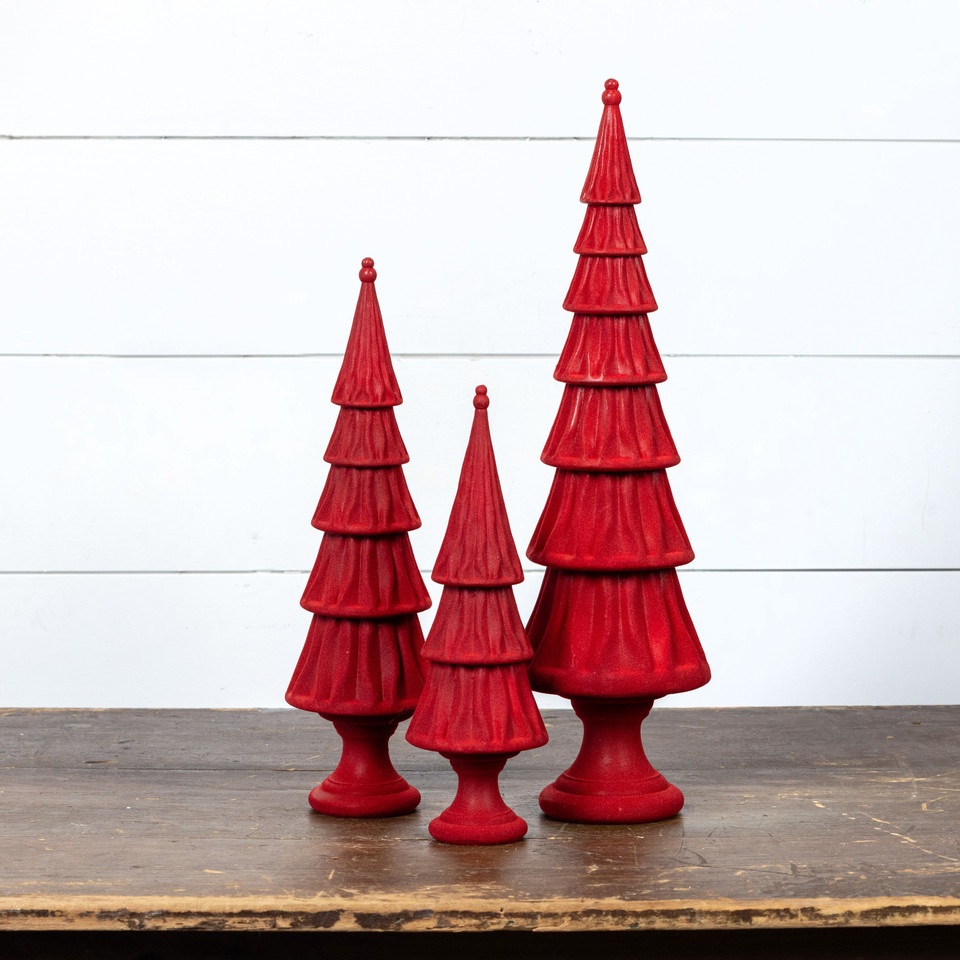 11.5" RED LAYERED TREE