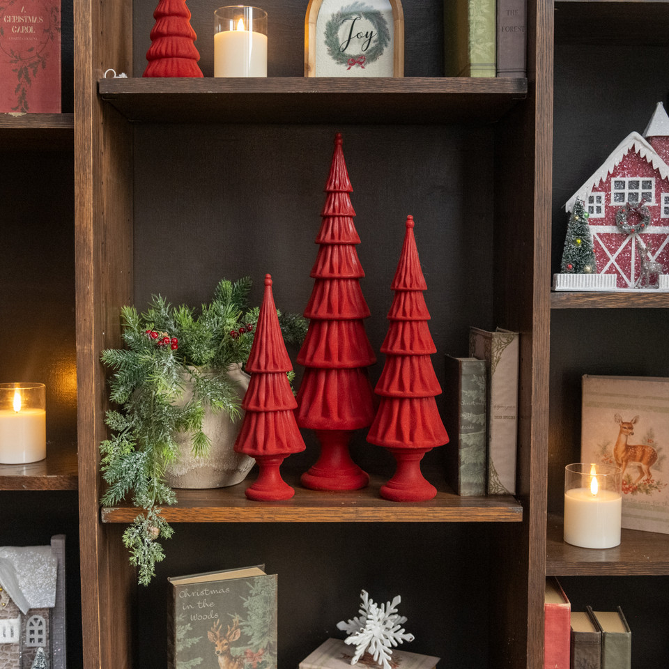 11.5" RED LAYERED TREE