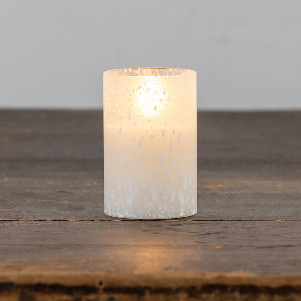 3" SNOWY GLASS 3D FLAME CANDLE