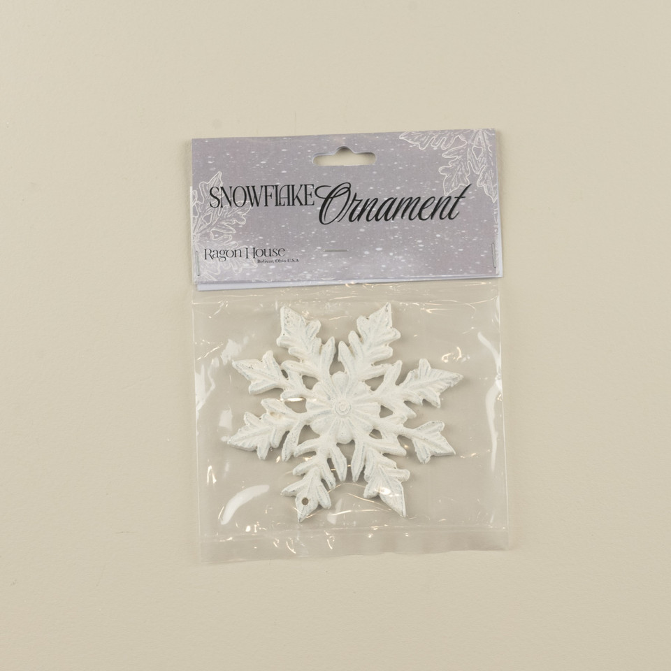 WHITE ANNABELLE SNOWFLAKE ORNAMENT