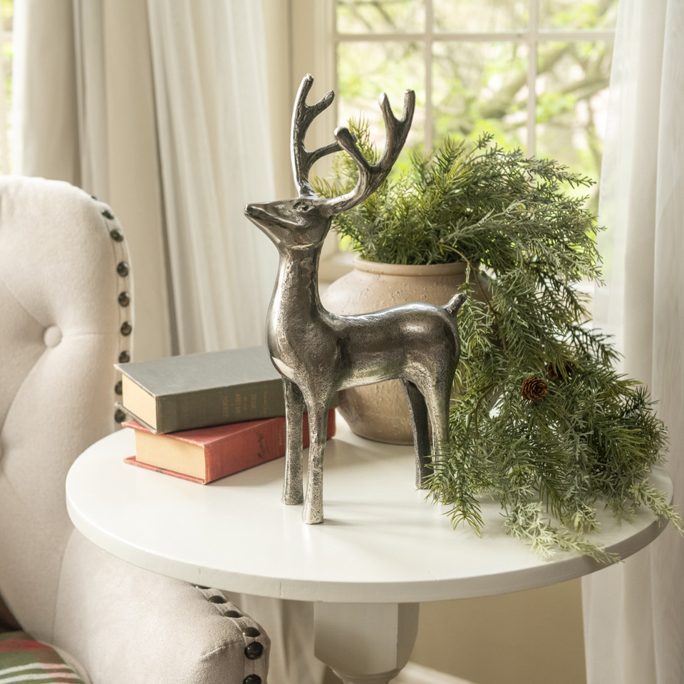 13.75" PEWTER REINDEER