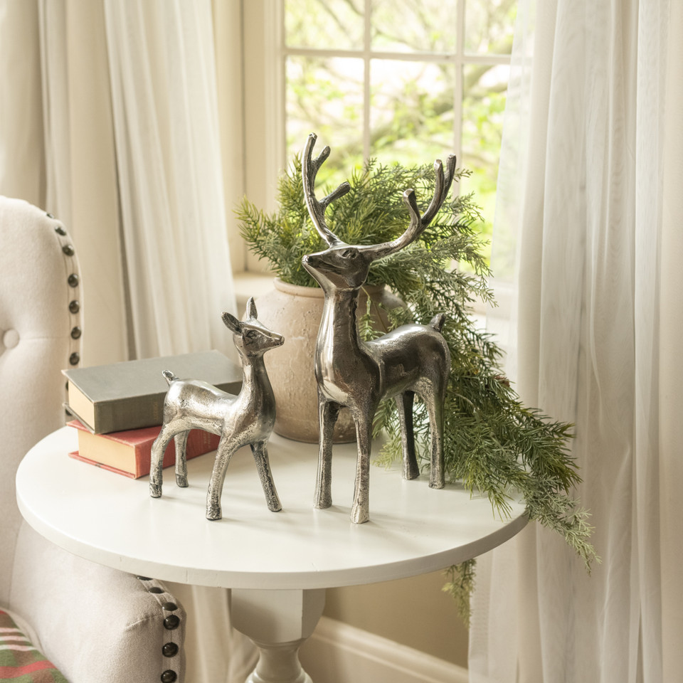 13.75" PEWTER REINDEER