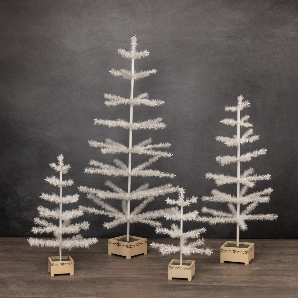 24" IVORY FEATHER TREE