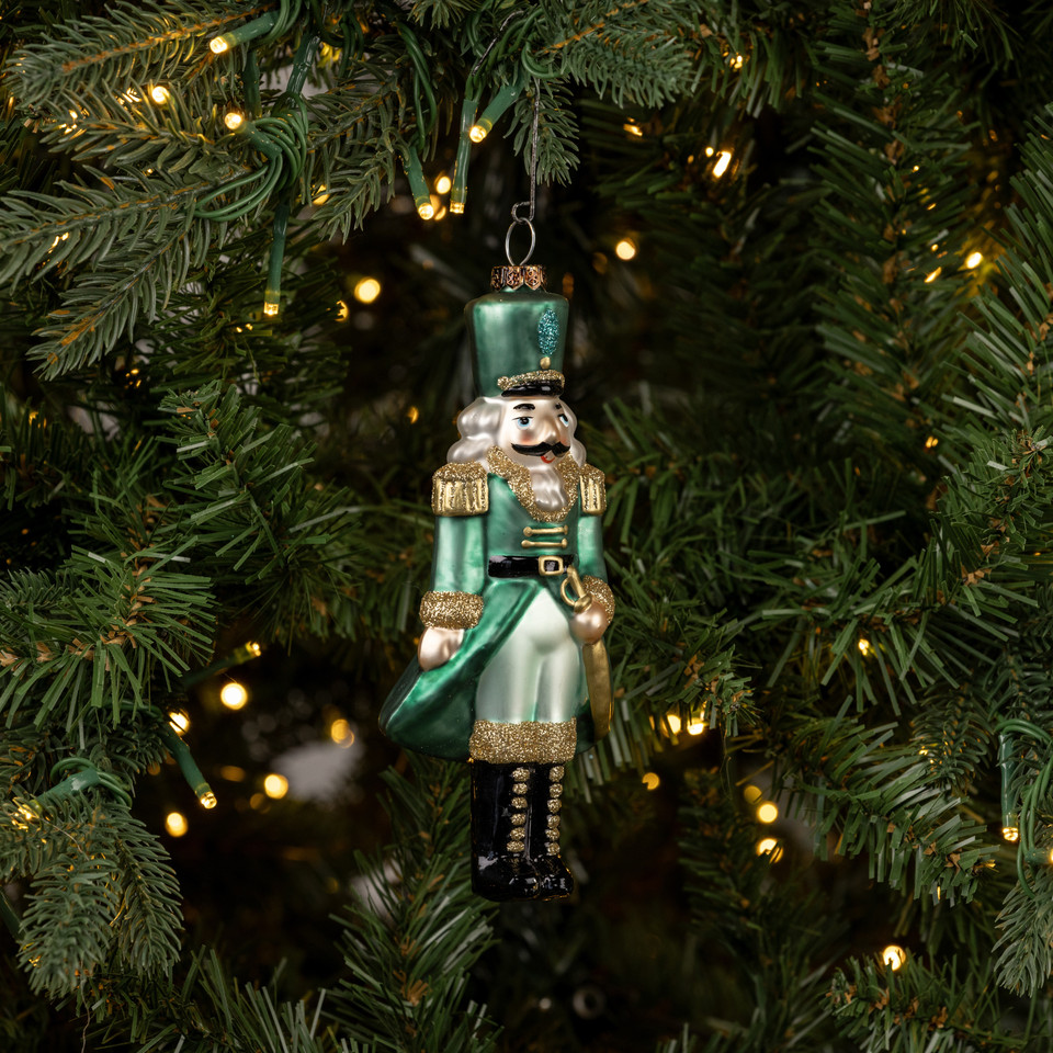 TEAL NUTCRACKER ORNAMENT
