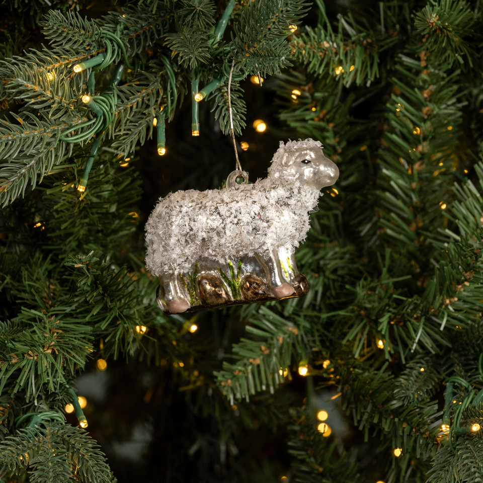 BEADED SHEEP ORNAMENT