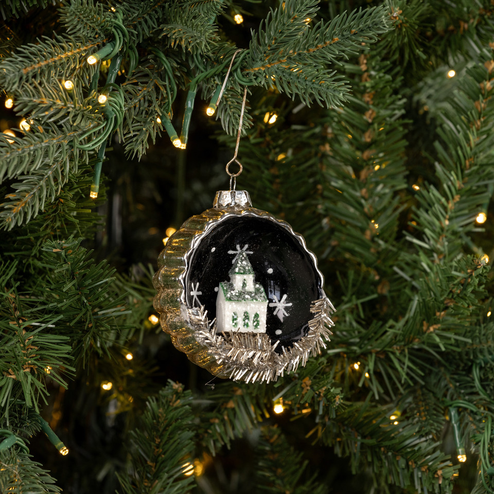 CHURCH SCENE ORNAMENT