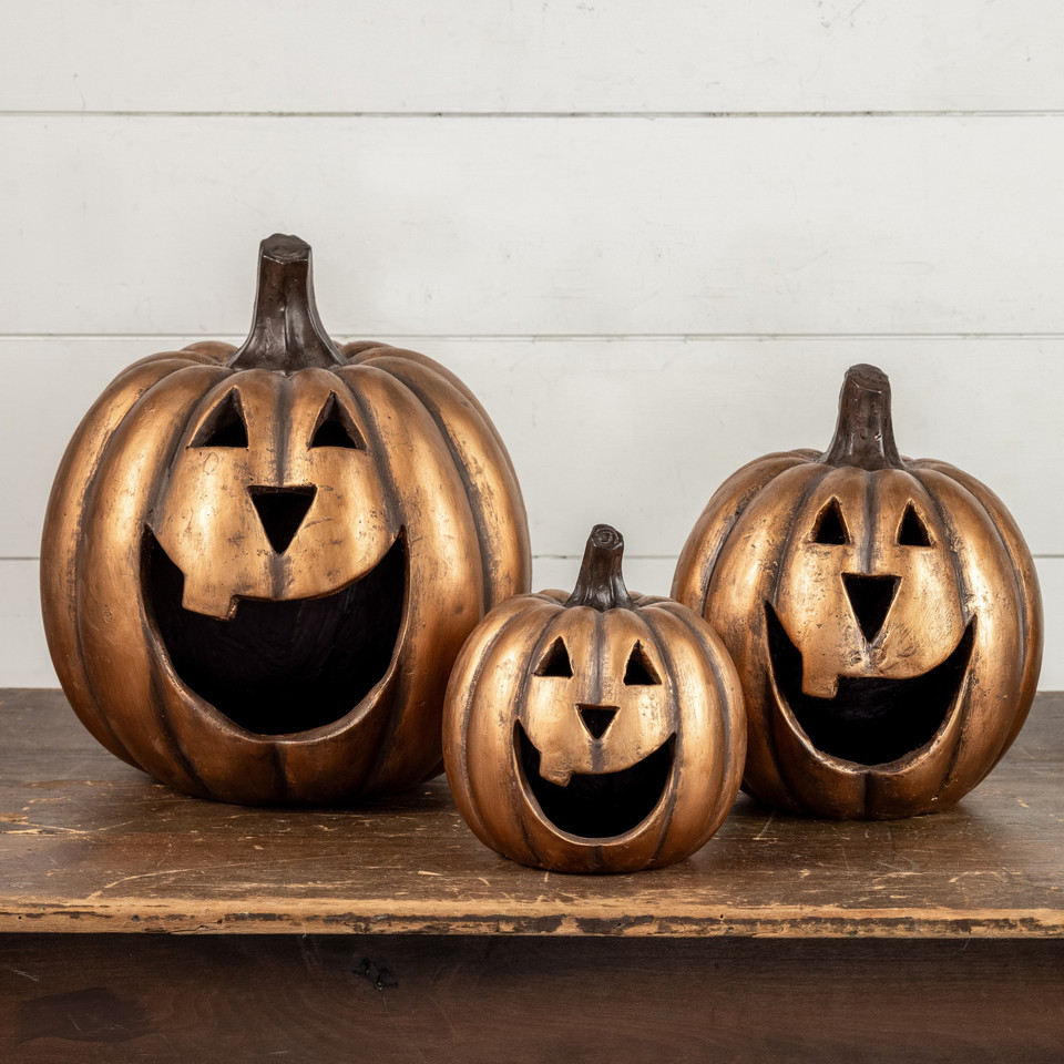 15" GOLD BIG MOUTH PUMPKIN