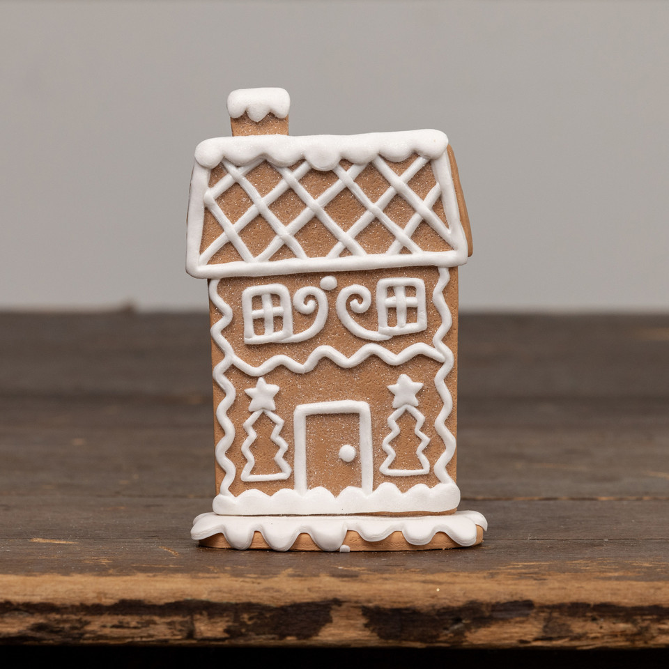 5.5" LIGHTED GINGERBREAD HOUSE