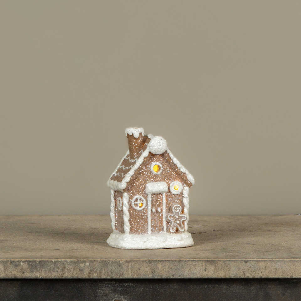 5.5" LIGHTED GINGERBREAD HOUSE