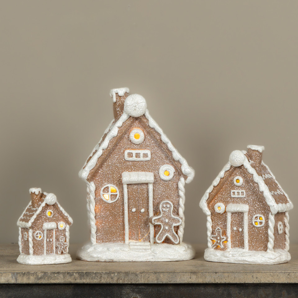 5.5" LIGHTED GINGERBREAD HOUSE