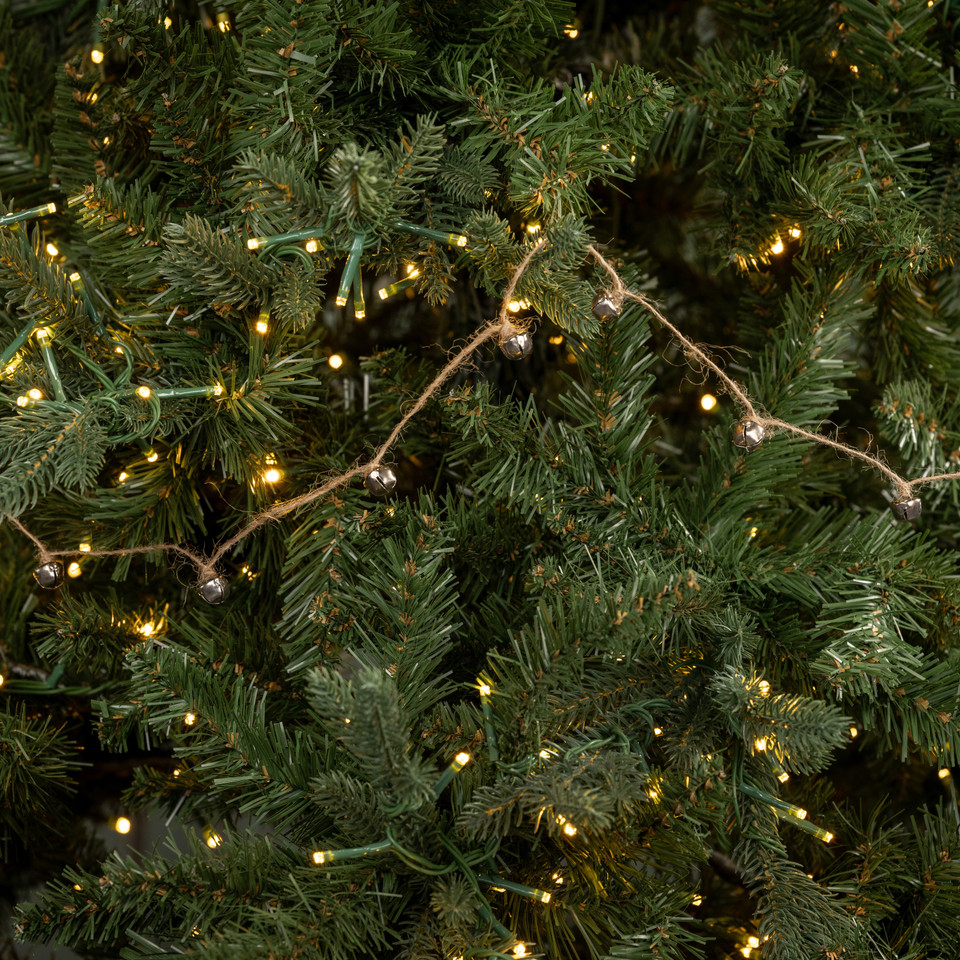 6' ANTIQUED .5" SILVER BELL GARLAND