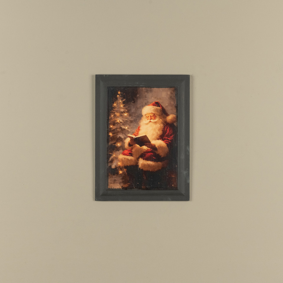 16" x 12" READING SANTA PRINT