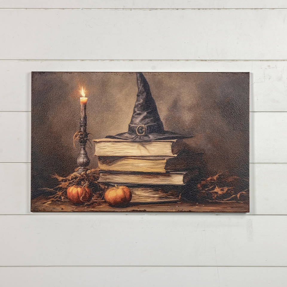 28" x 18" WITCH BOOKSTACK PRINT