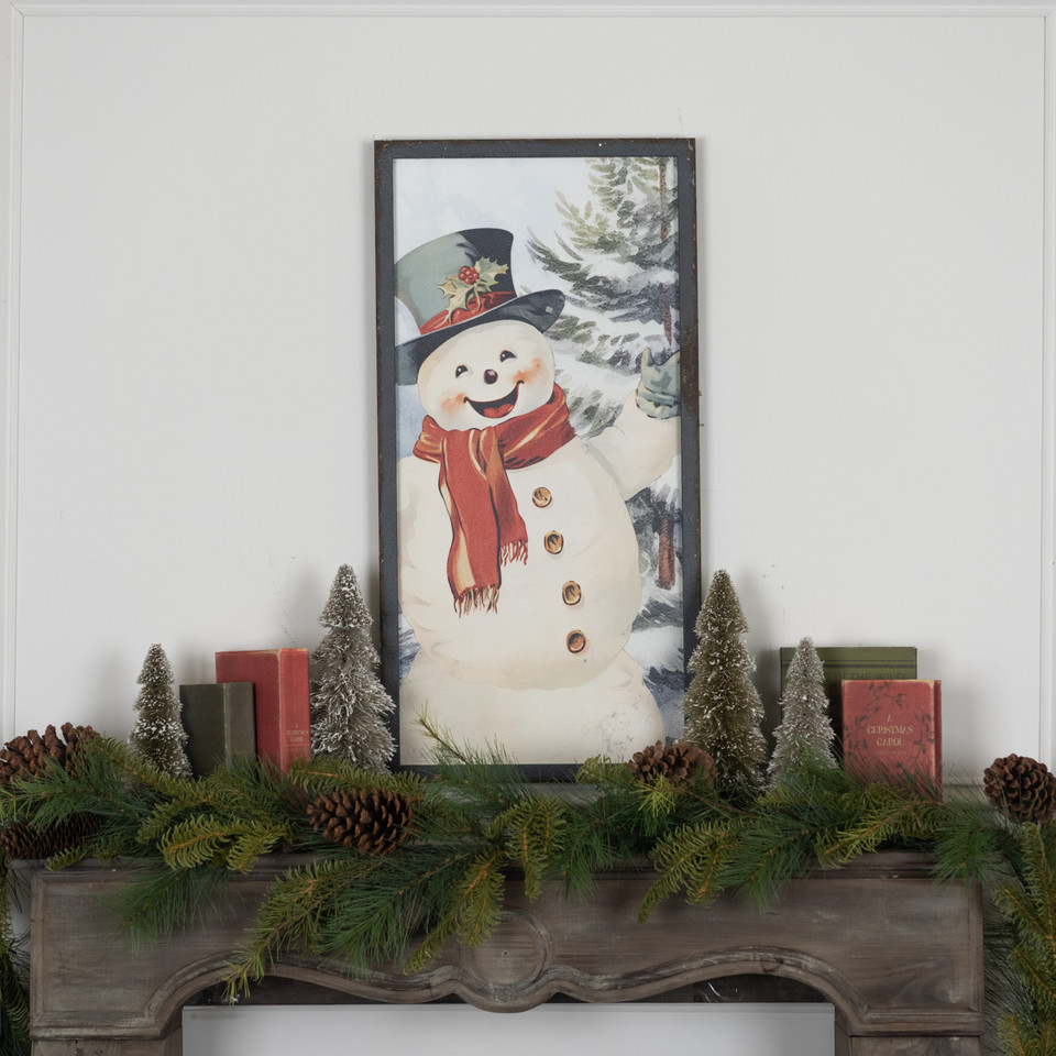 28" JOLLY SNOWMAN PRINT