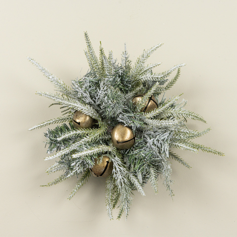 12" WINTERY PINE BALL W/ BELLS