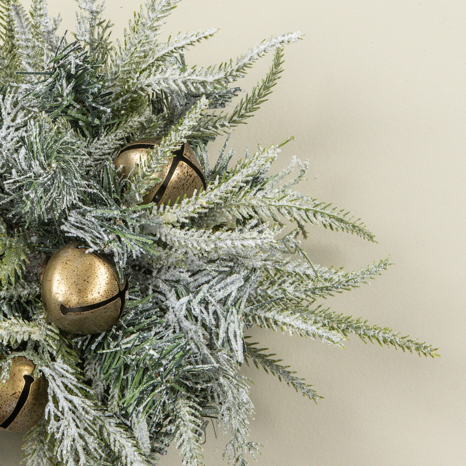 12" WINTERY PINE BALL W/ BELLS