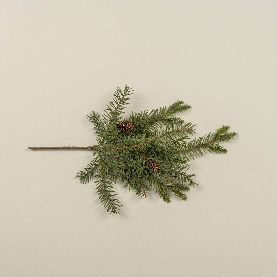19" DOUGLAS FIR SPRAY W/ PINECONES