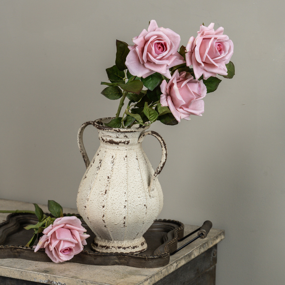 25.5" SOFT TOUCH PINK ROSE STEM