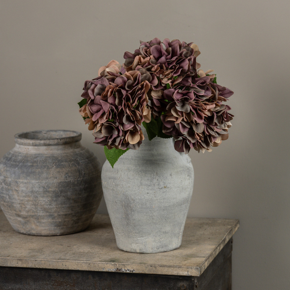 19" SOFT TOUCH MIXED PURPLE HYDRANGEA STEM