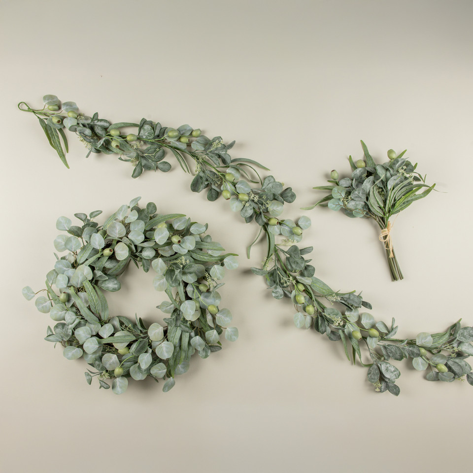 17" MIXED EUCALYPTUS POD BUNDLE