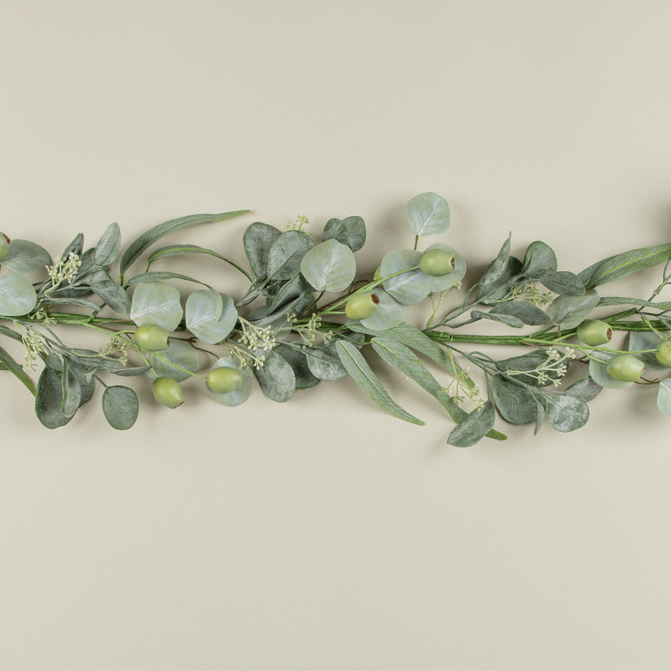 6' MIXED EUCALYPTUS POD GARLAND