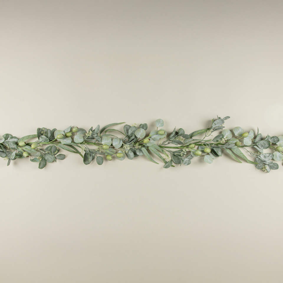 6' MIXED EUCALYPTUS POD GARLAND
