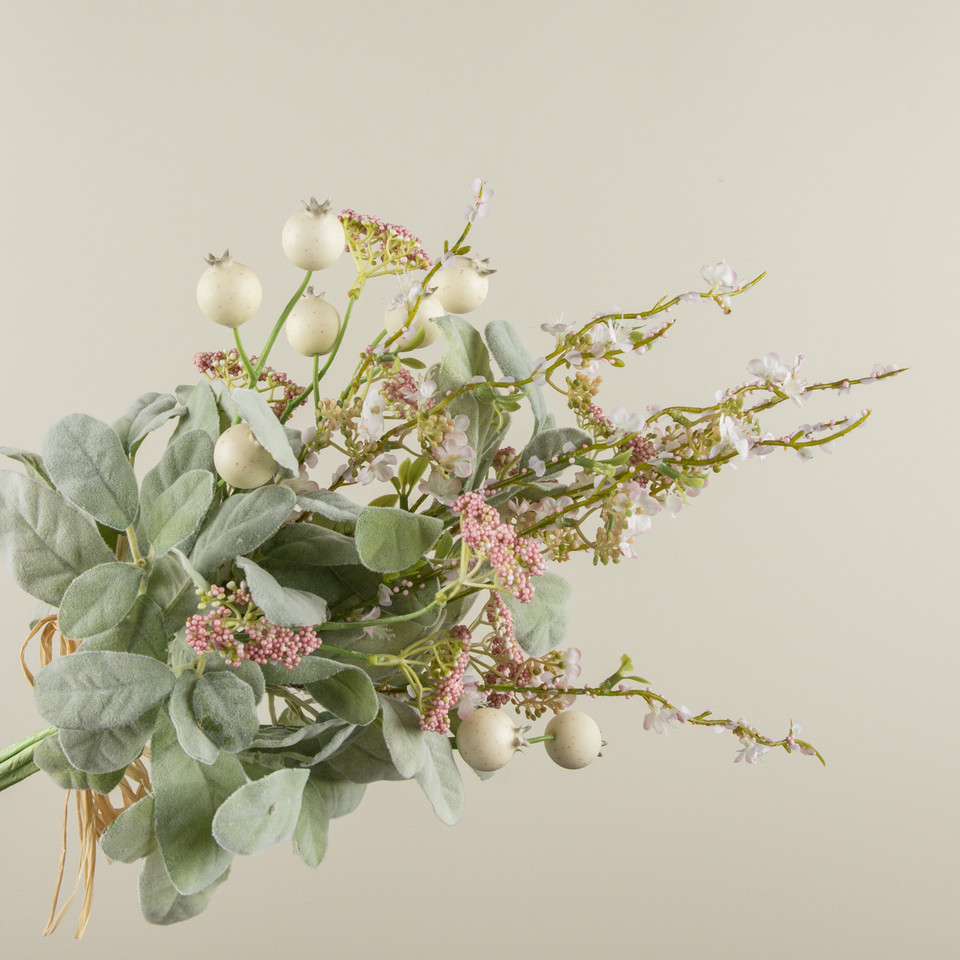 22" PINK BERRY & LAMB'S EAR BUNDLE