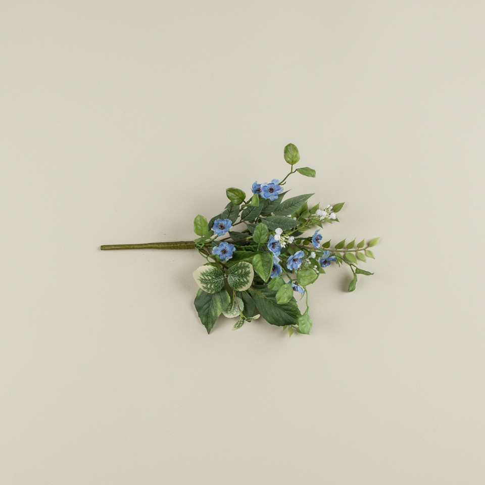 15.5" BLUE & WHITE WILDFLOWER PICK