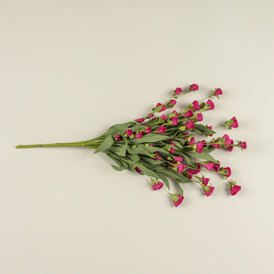 22.5" DARK PINK PAPER WILDFLOWER BUSH