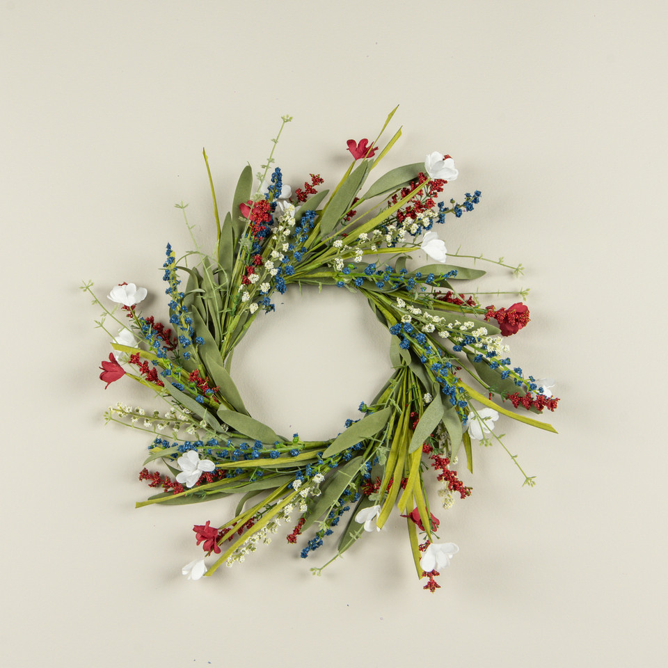 16" RED, WHITE & BLUE CANDLE RING