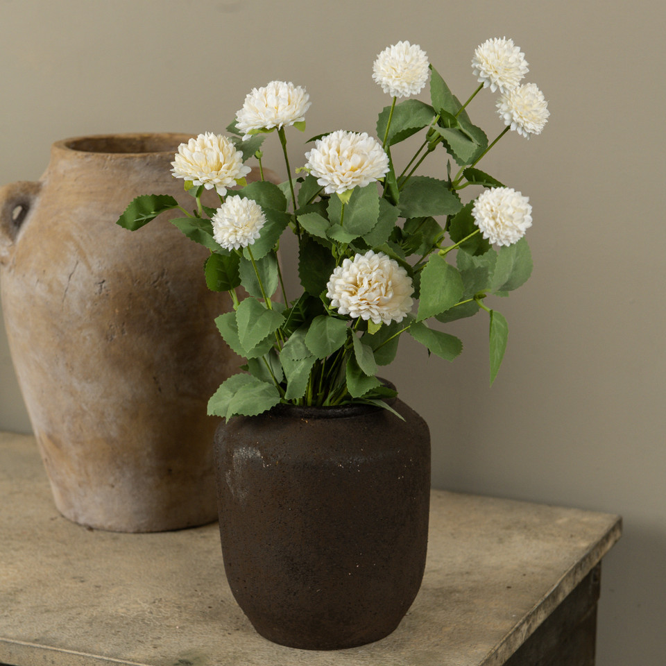21" CREAM MUM BUSH