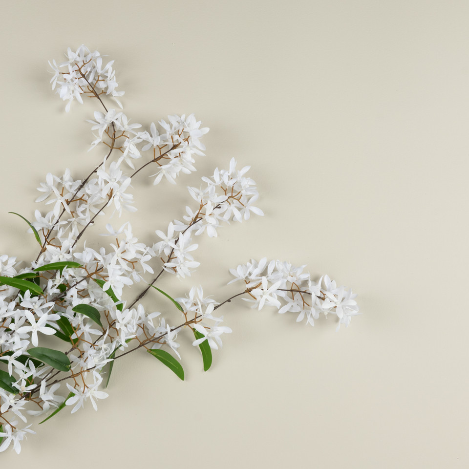 34" WHITE SANDPAPER VINE HANGING BUSH
