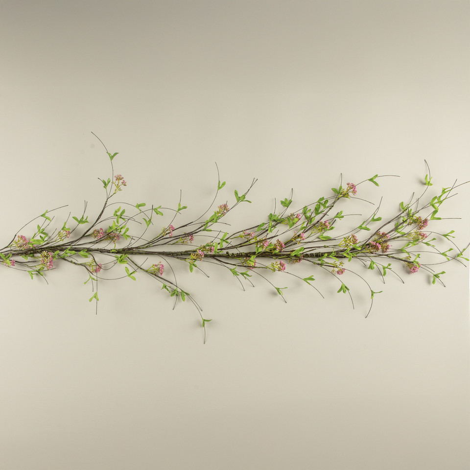 5' PINK BOXWOOD & WILDFLOWER VINE GARLAND