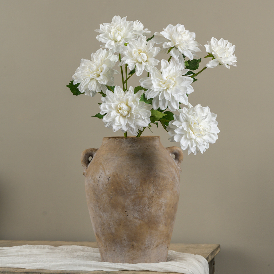 25.5" WHITE DAHLIA SPRAY