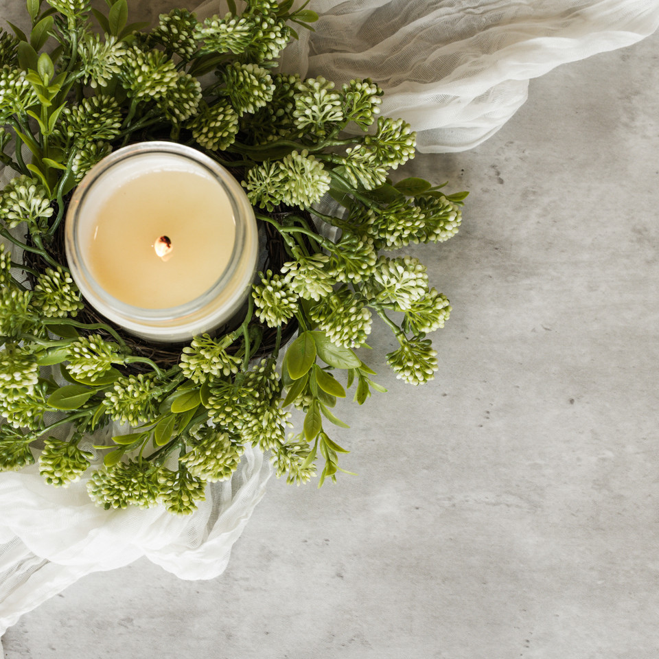 12" CLOVER CANDLE RING