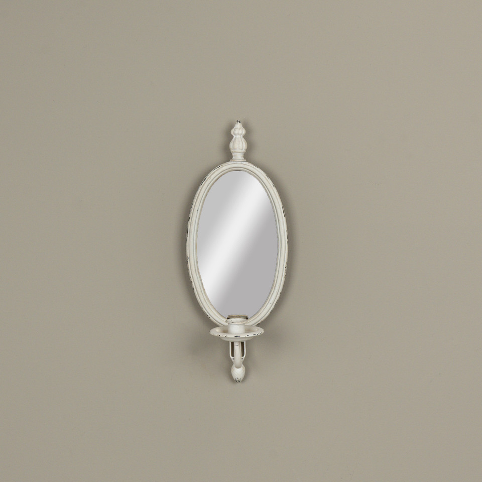 OVAL MIRROR TAPER CANDLE WALL SCONCE