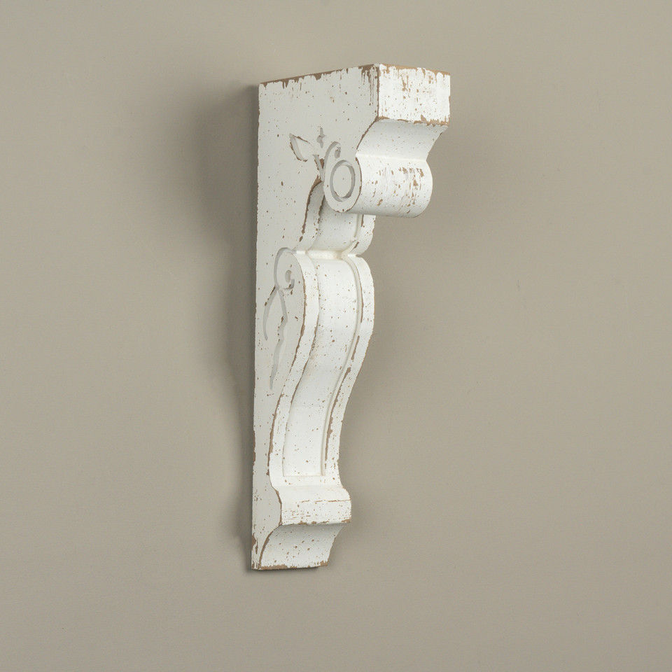20" WHITE WOOD CORBEL