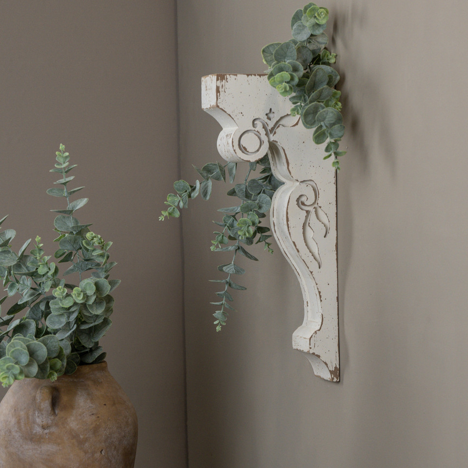 20" WHITE WOOD CORBEL